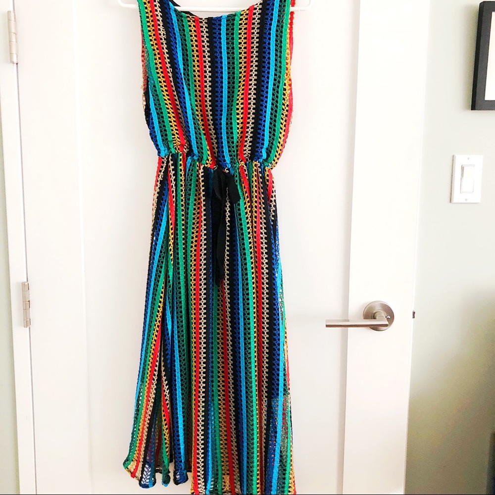 Rainbow color dress from Anthropologie